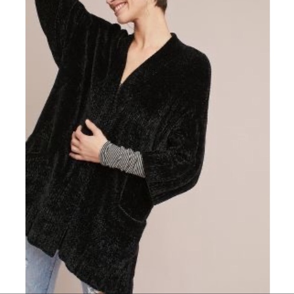 Anthropologie Sweaters - Anthropologie Open Front Chenille Cardigan Sz S
